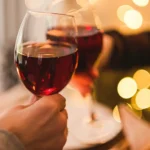 Cheers with wine glasses