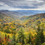 Dawn in the Smoky Mountains National Park, Tennessee, USA.